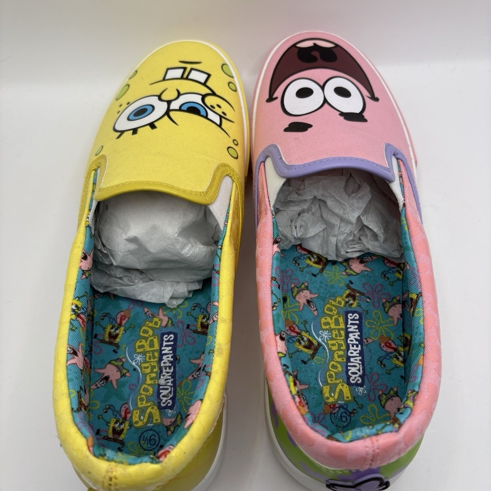 Nickelodeon Spongebob Squarepants Low Top Slip On Sneakers Women's Size 9.5 - Picture 5 of 10